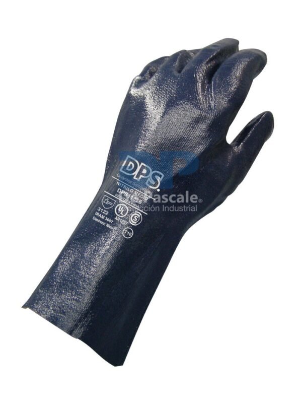 GUANTE NITRILO BAÑO COMPLETO AZUL LARGO 30CM. (DPS11356)