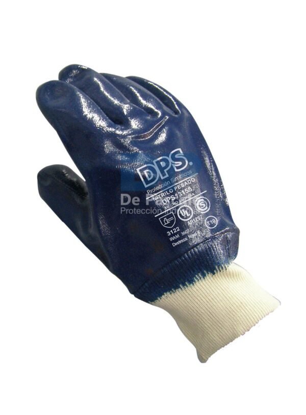 GUANTE NITRILO DORSO COMPLETO PUÑO ELASTICO DPS 13155